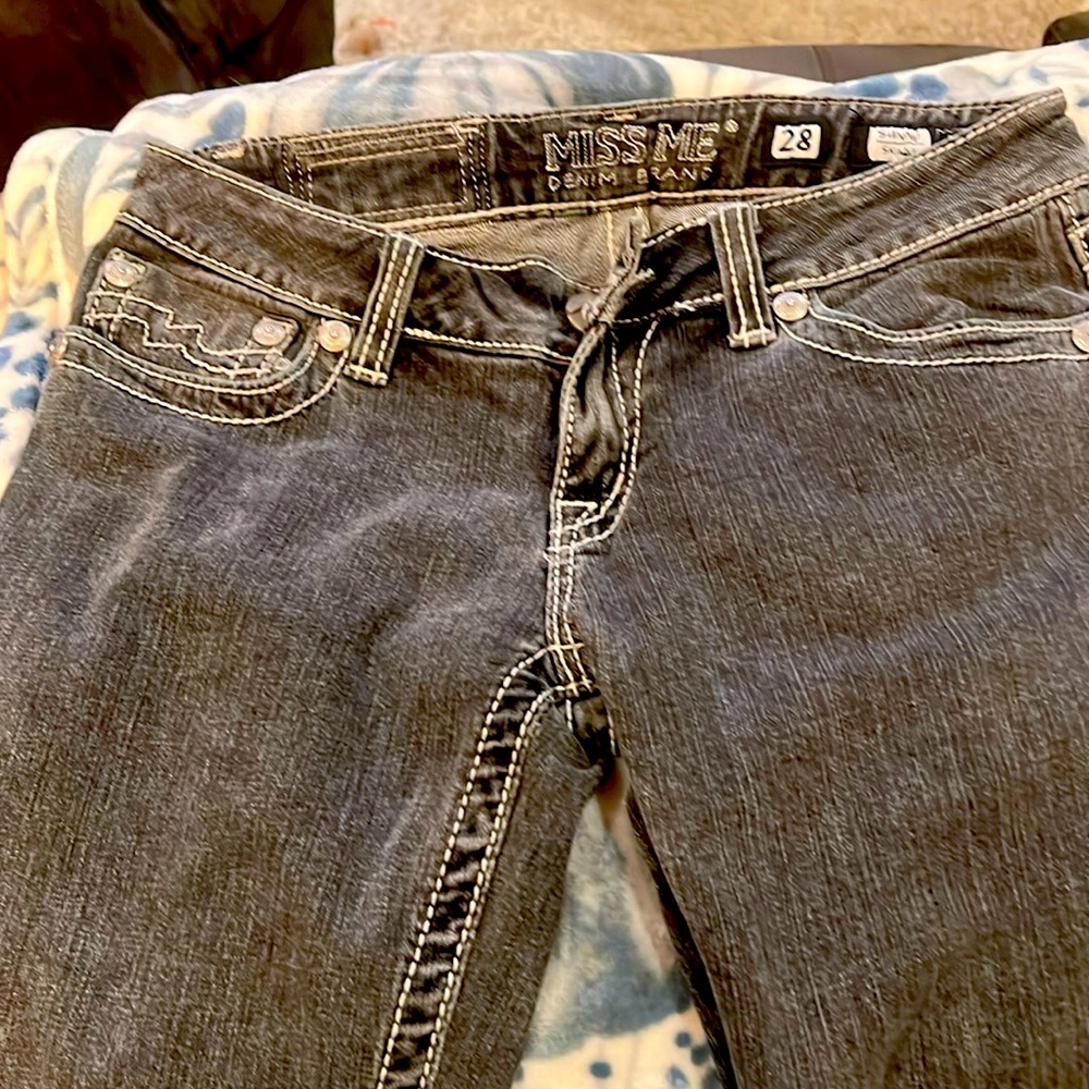 Miss Me jeans black/grey color. Great condition.